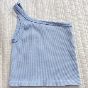 Light Blue Nikibiki One Shoulder Top